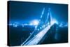 Blue City Bridge, Bay Bridge, San Francisco, California-Vincent James-Stretched Canvas