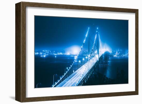 Blue City Bridge, Bay Bridge, San Francisco, California-Vincent James-Framed Photographic Print