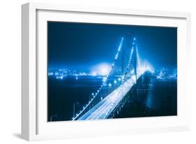 Blue City Bridge, Bay Bridge, San Francisco, California-Vincent James-Framed Photographic Print