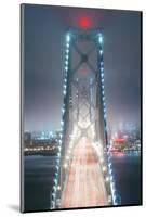 Blue City Bridge Head On, Night View San Francisco California-Vincent James-Mounted Photographic Print