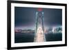 Blue City Bridge, Night View San Francisco California-Vincent James-Framed Photographic Print