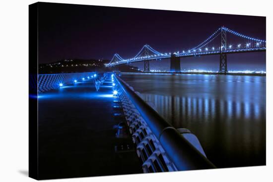 Blue City Bridge-Vincent James-Stretched Canvas