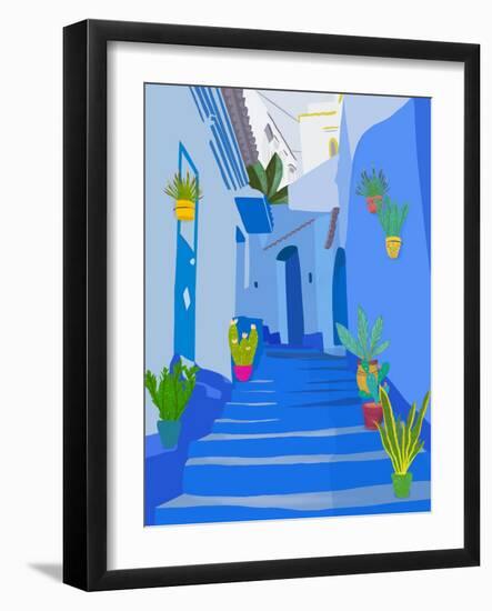 Blue City-Petra Lizde-Framed Giclee Print