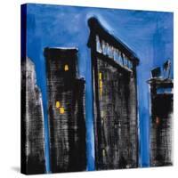 Blue Cityscape-Paul Brent-Stretched Canvas