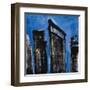 Blue Cityscape-Paul Brent-Framed Art Print