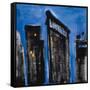 Blue Cityscape-Paul Brent-Framed Stretched Canvas