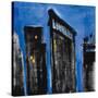 Blue Cityscape-Paul Brent-Stretched Canvas