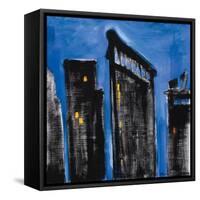 Blue Cityscape-Paul Brent-Framed Stretched Canvas