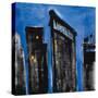 Blue Cityscape-Paul Brent-Stretched Canvas