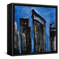 Blue Cityscape-Paul Brent-Framed Stretched Canvas