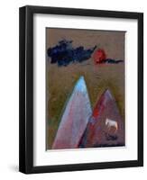 Blue Clouds on a Red Moon Night, 2016-Gigi Sudbury-Framed Premium Giclee Print