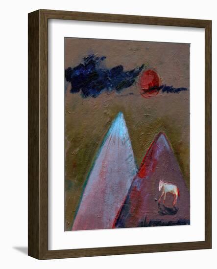 Blue Clouds on a Red Moon Night, 2016-Gigi Sudbury-Framed Giclee Print