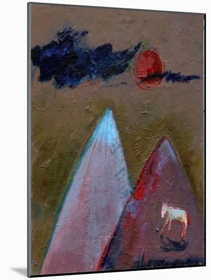 Blue Clouds on a Red Moon Night, 2016-Gigi Sudbury-Mounted Giclee Print