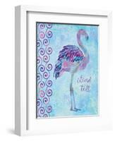 Blue Coast Flamingo, Stand Tall-Bee Sturgis-Framed Art Print