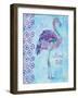 Blue Coast Flamingo, Stand Tall-Bee Sturgis-Framed Art Print