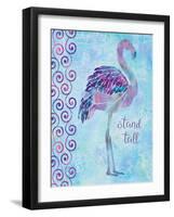 Blue Coast Flamingo, Stand Tall-Bee Sturgis-Framed Art Print