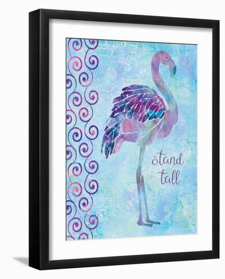 Blue Coast Flamingo, Stand Tall-Bee Sturgis-Framed Art Print