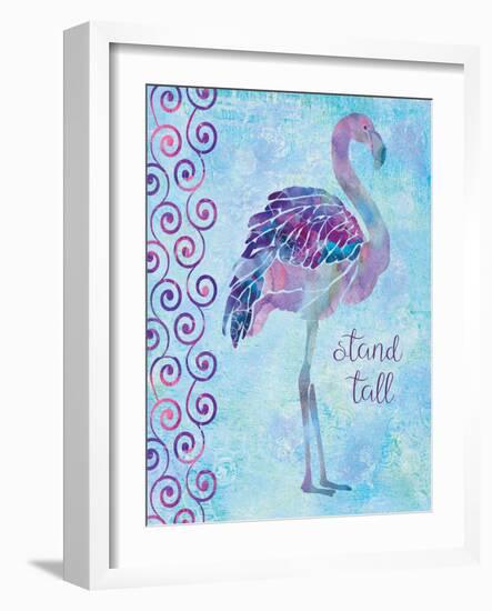 Blue Coast Flamingo, Stand Tall-Bee Sturgis-Framed Art Print