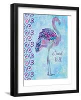 Blue Coast Flamingo, Stand Tall-Bee Sturgis-Framed Art Print