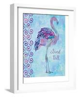 Blue Coast Flamingo, Stand Tall-Bee Sturgis-Framed Art Print