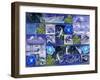 Blue Coastal Mosaic-James Mazzotta-Framed Giclee Print