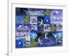 Blue Coastal Mosaic-James Mazzotta-Framed Giclee Print