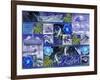 Blue Coastal Mosaic-James Mazzotta-Framed Giclee Print