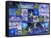 Blue Coastal Mosaic-James Mazzotta-Framed Stretched Canvas