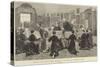 Blue-Coat Boys Showing their Drawings to the Queen at Buckingham Palace-Arthur Hopkins-Stretched Canvas