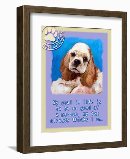 Blue Cocker Spaniel-Cathy Cute-Framed Giclee Print