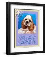 Blue Cocker Spaniel-Cathy Cute-Framed Giclee Print