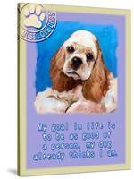 Blue Cocker Spaniel-Cathy Cute-Stretched Canvas