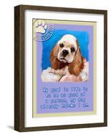 Blue Cocker Spaniel-Cathy Cute-Framed Giclee Print