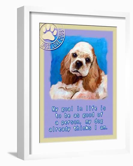 Blue Cocker Spaniel-Cathy Cute-Framed Giclee Print