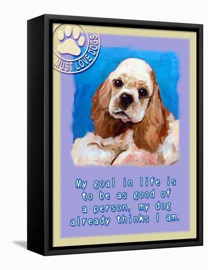 Blue Cocker Spaniel-Cathy Cute-Framed Stretched Canvas