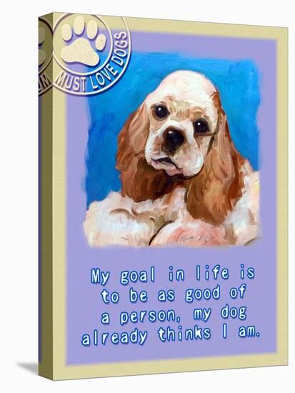 Blue Cocker Spaniel-Cathy Cute-Stretched Canvas