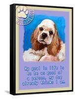 Blue Cocker Spaniel-Cathy Cute-Framed Stretched Canvas