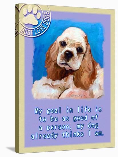 Blue Cocker Spaniel-Cathy Cute-Stretched Canvas