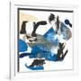 Blue Collage I-Jodi Fuchs-Framed Art Print