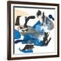 Blue Collage I-Jodi Fuchs-Framed Art Print