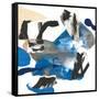 Blue Collage I-Jodi Fuchs-Framed Stretched Canvas