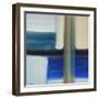 Blue Composition, 20Th Century (Watercolour)-Eric Hains-Framed Giclee Print