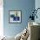 Blue Composition, 20Th Century (Watercolour)-Eric Hains-Framed Giclee Print displayed on a wall