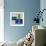 Blue Composition, 20Th Century (Watercolour)-Eric Hains-Framed Giclee Print displayed on a wall