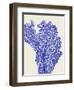 Blue Corals 2 e-Fab Funky-Framed Art Print