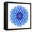 Blue Cornflower Mandala Flower Kaleidoscope-tr3gi-Framed Stretched Canvas