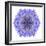 Blue Cornflower Mandala Flower Kaleidoscope-tr3gi-Framed Art Print