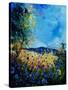 Blue Cornflowers 4505072-Pol Ledent-Stretched Canvas