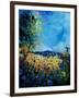 Blue Cornflowers 4505072-Pol Ledent-Framed Art Print