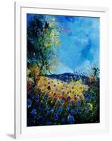 Blue Cornflowers 4505072-Pol Ledent-Framed Art Print